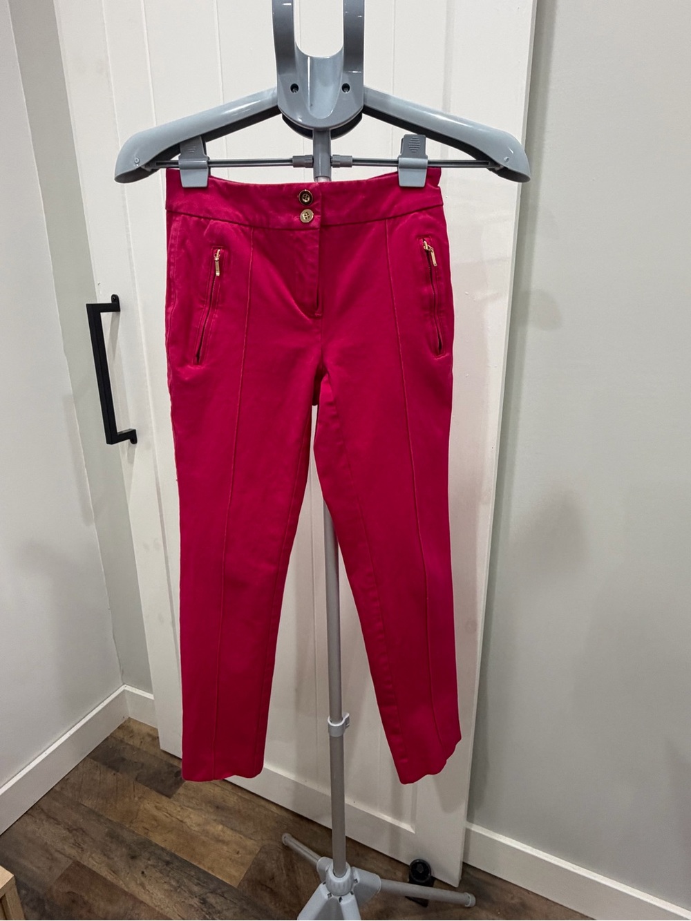 Alfani Petite Hot Pink Stretch Cotton Pants
